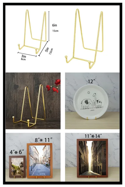 Decorative Plate Stand Holder Picture Frame Stand Easel Display Stand Coook  Book - Storage Holders & Racks - AliExpress