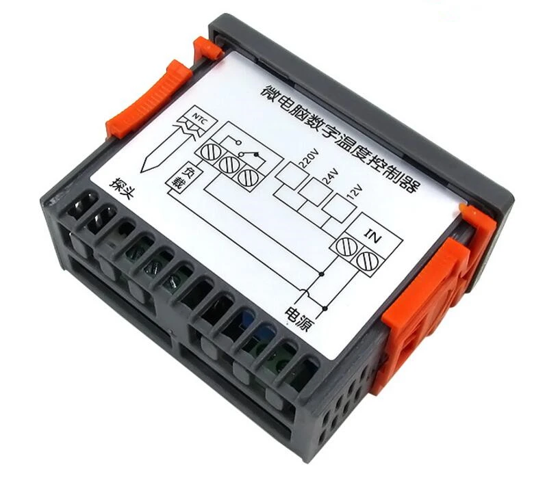 Встроенный цифровой температурный контроллер 12V 24V 220V шкаф для морозильных камер термостат контроллер температуры контроля температуры