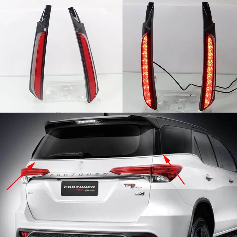 1 комплект для Toyota Fortuner 2015 2016 2017 2018 2019 2020 светодиодный задний отражатель фонарь