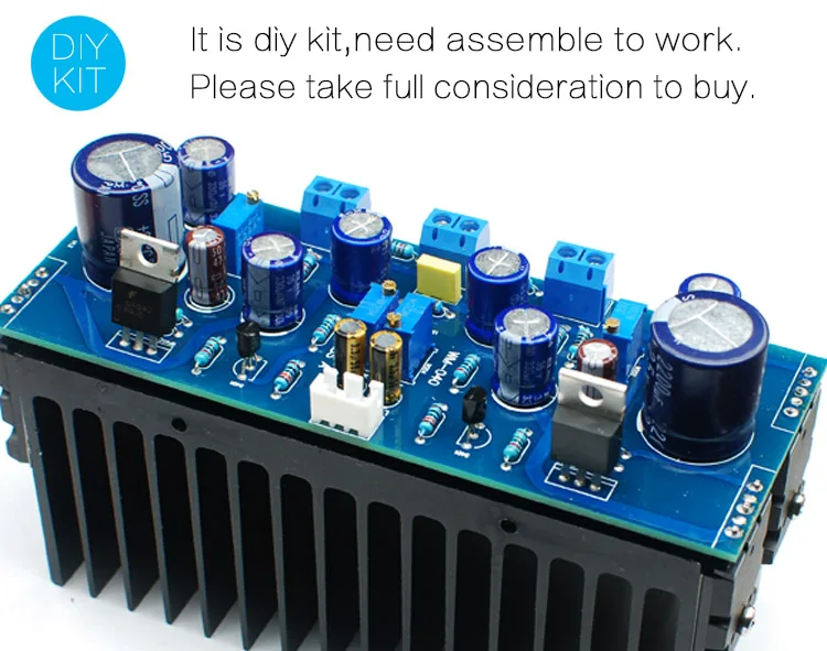 

NEW HOOD 1969 NPN Class A amplifier board with Heatsinks DIY kits compatible TIP41C / TTC5200 power tube