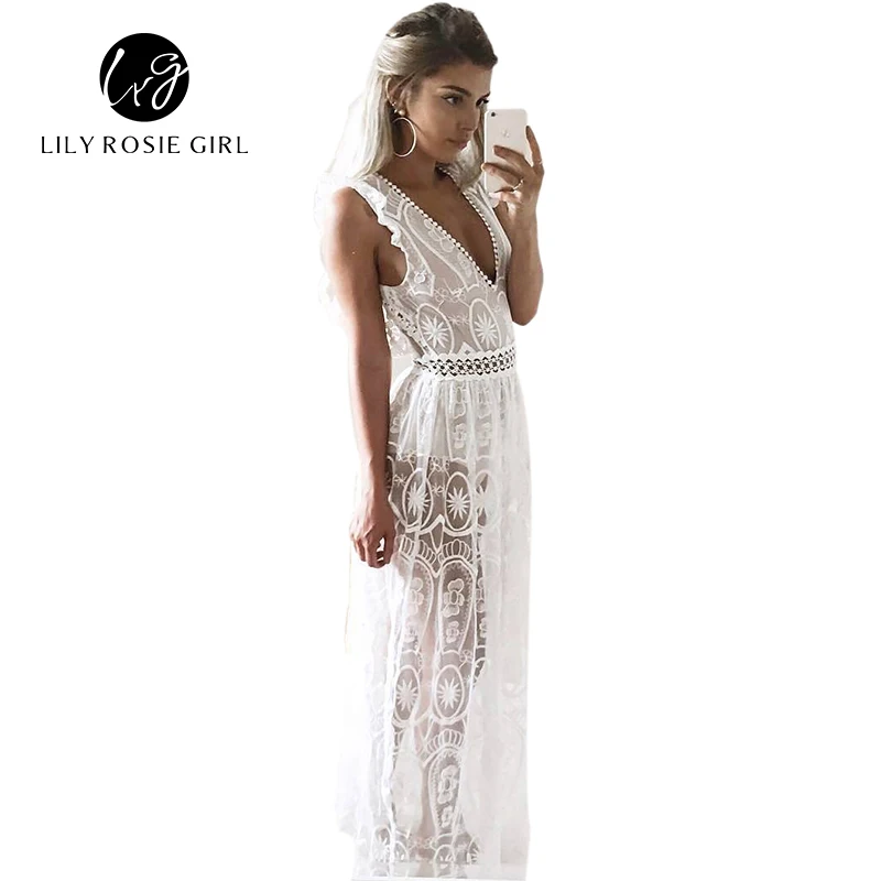 womens white lace dress