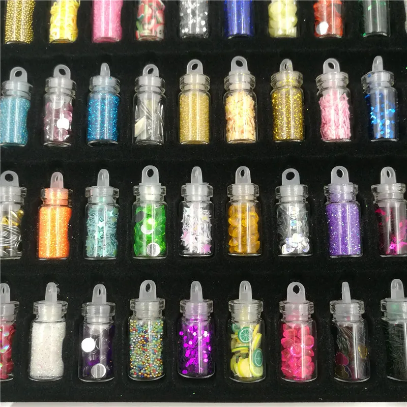 48 bottles/pack nail glitter powder fitness women decoration crush shell pearl beads mini bottle nail art charm 48 bottles/pack nail glitter powder fitness women decoration crush shell pearl beads mini bottle nail art charm
