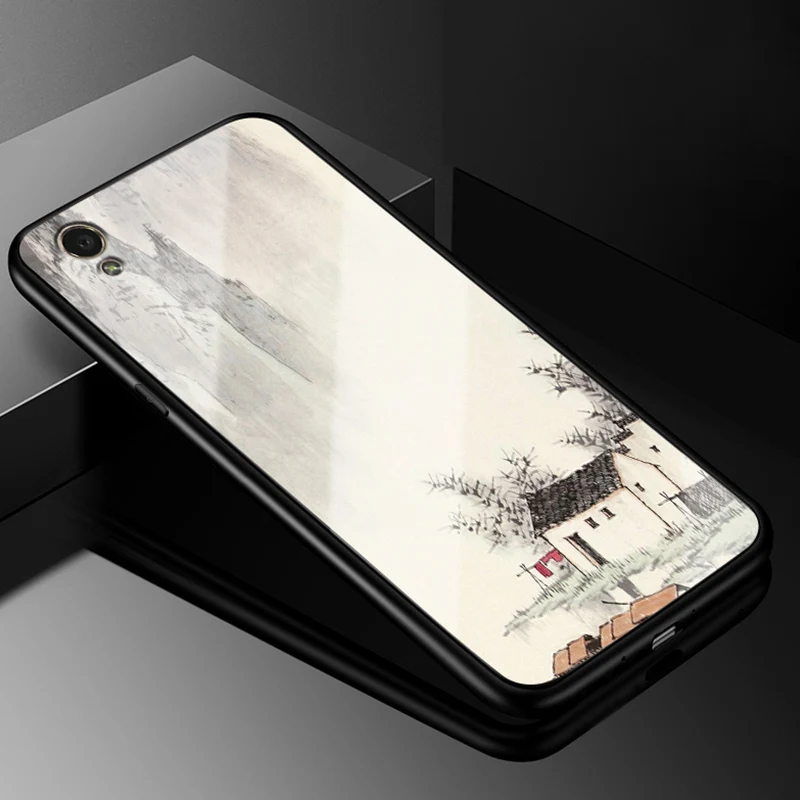 14 Для Oppo A37 чехол 5,0 ''стеклянная жесткая задняя крышка для Oppo A37 телефонный чехол s Черный силиконовый бампер Coque для OPPOA37 A 37 A37M A37F - Цвет: 14
