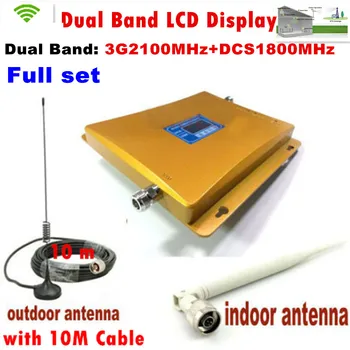 

Best price!!! Newest 3G 4G LCD Signal booster ! DCS 1800 3G 2100 Mobile Phone Booster Amplifier 3G GSM Repeater + antenna 1 set