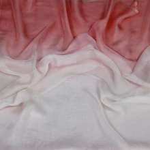 Китайский стиль, качественная шелковая ткань, градиентный Шелковый шифоновый шарф, ткань для одежды, шелк тутового цвета, ручная работа, сделай сам, ткань