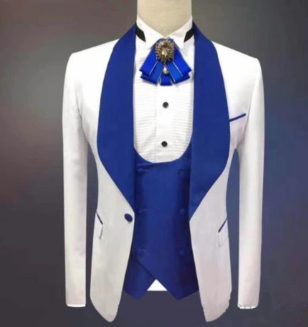 

New Arrival One Button Groomsmen Shawl Lapel Groom Tuxedos Men Suits Wedding/Prom Best Man Blazer ( Jacket+Pants+Vest+Tie)A93