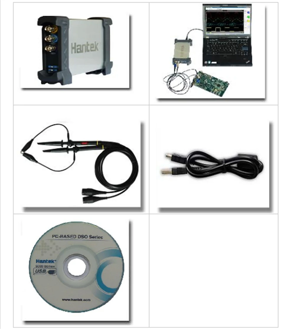 Hantek6022BE hantek6022bl ПК USB осциллограф 2 Цифровой Каналы 20 мГц пропускной способности 48MSa/s скорость дискретизации 16 Каналы анализатора логики