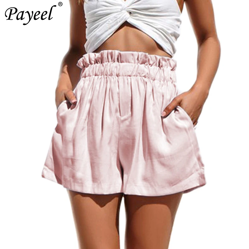 

Women Casual Shorts Sexy High Waist Short Ladies Beach Summer For Womens Elastic Black Fashion Shorts With Pockets Woman 2019