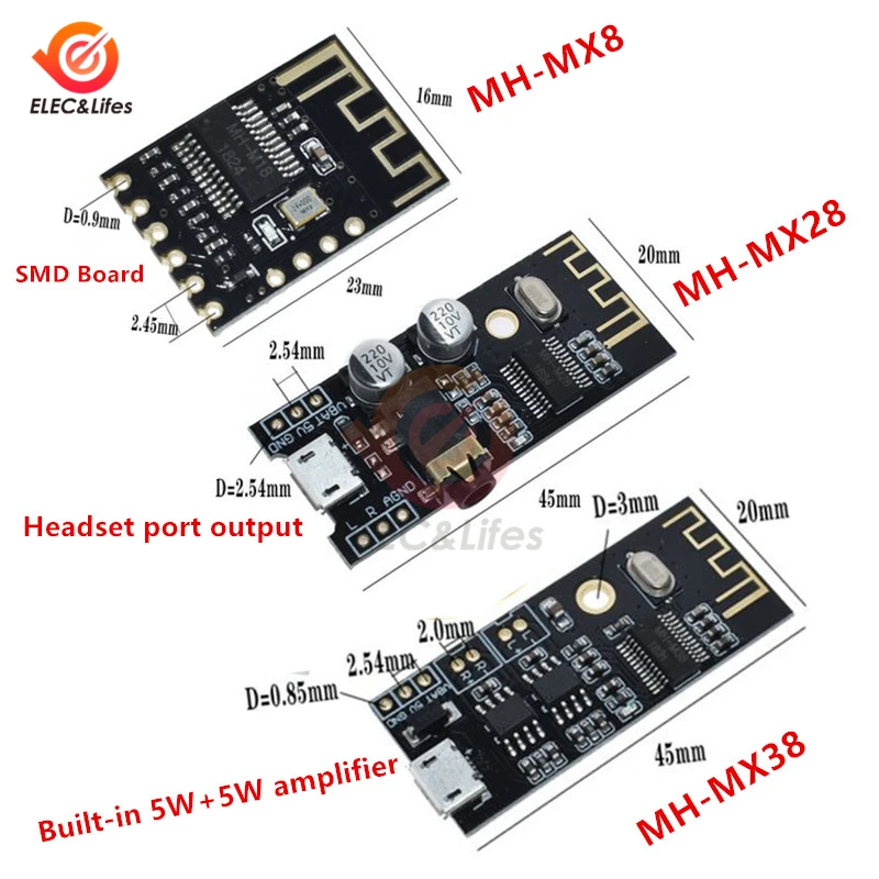5pcs MH-MX8 M18 Bluetooth MP3 Audio Receiver Lossless Decoder HiFi BLT 4.2 Stereo 5pcs MH-MX8 M18 Bluetooth MP3 Audio Receiver Lossless Decoder HiFi BLT 4.2 Stereo