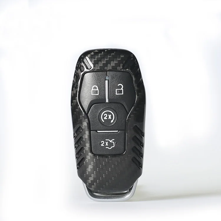 Углеродное волокно ключ оболочки автомобильный брелок дистанционного управления с ключом держатель Чехол чехол для Ford Mondeo MK5 Fusion Focus Edge Explorer F150 3 и 4 кнопки