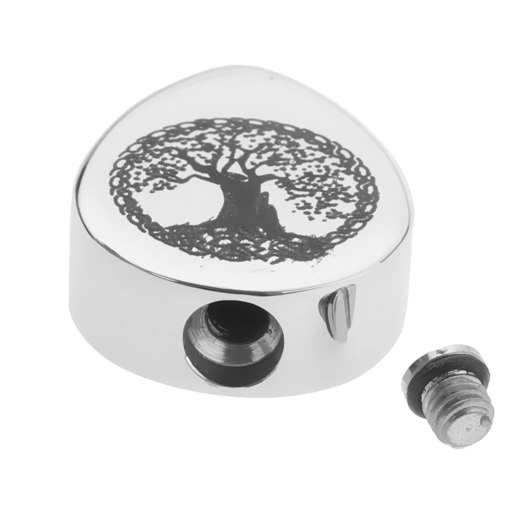 Waterdrop Urn Pendant Memorial Ash Keepsake Cremation Tree of Life/Forever Loved Print Charms Jewelry