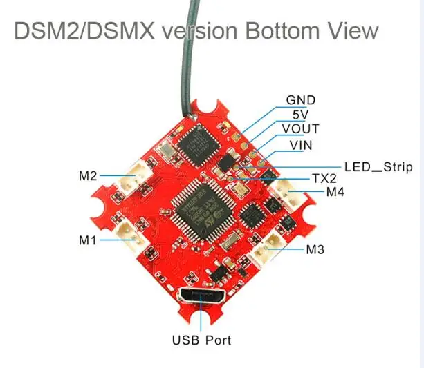 4 в 1 Crazybee F3 Контроллер полета OSD измеритель тока 5A 1S BlheliS ESC совместимый DSM/2 DSM/X приемник для RC Bwhoo вертолет