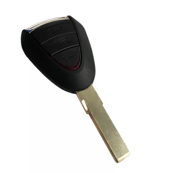 

JEAZEA Replacement 3 Button Remote Car Key Fob Case Shell Key Blade For Porsche Boxster Cayman 911 997 Carrera 911 Targa