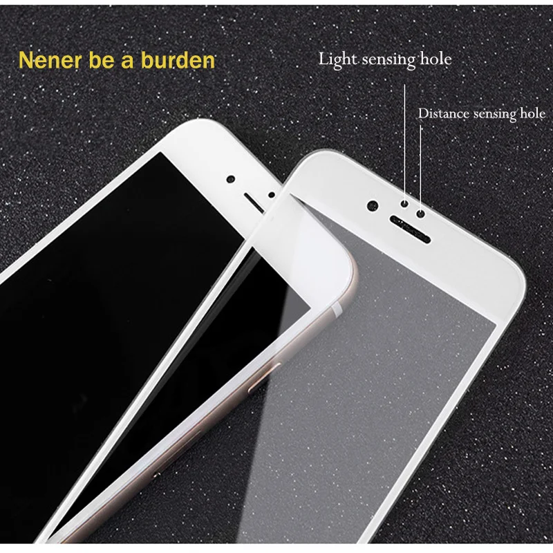 ABAG для iPhone 6 закаленная пленка полное покрытие 7 8 plus 3D Силиконовое полноэкранное