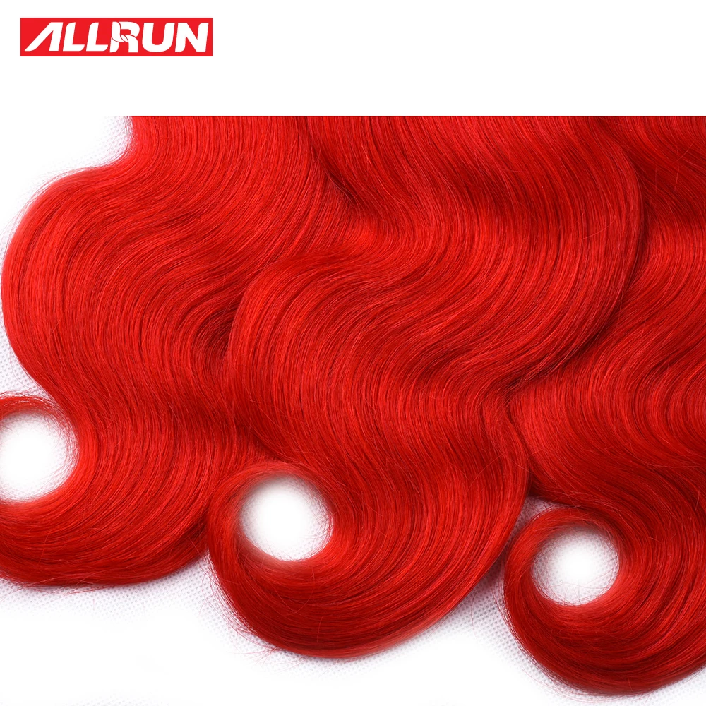ALLRUN Human Hair Weave Bundles Colorful Peruvian Body Wave Bundles Dark Red Dyed Remy Hair Extensions 1/3/4 Bundles Deal ALLRUN Human Hair Weave Bundles Colorful Peruvian Body Wave Bundles Dark Red Dyed Remy Hair Extensions 1/3/4 Bundles Deal
