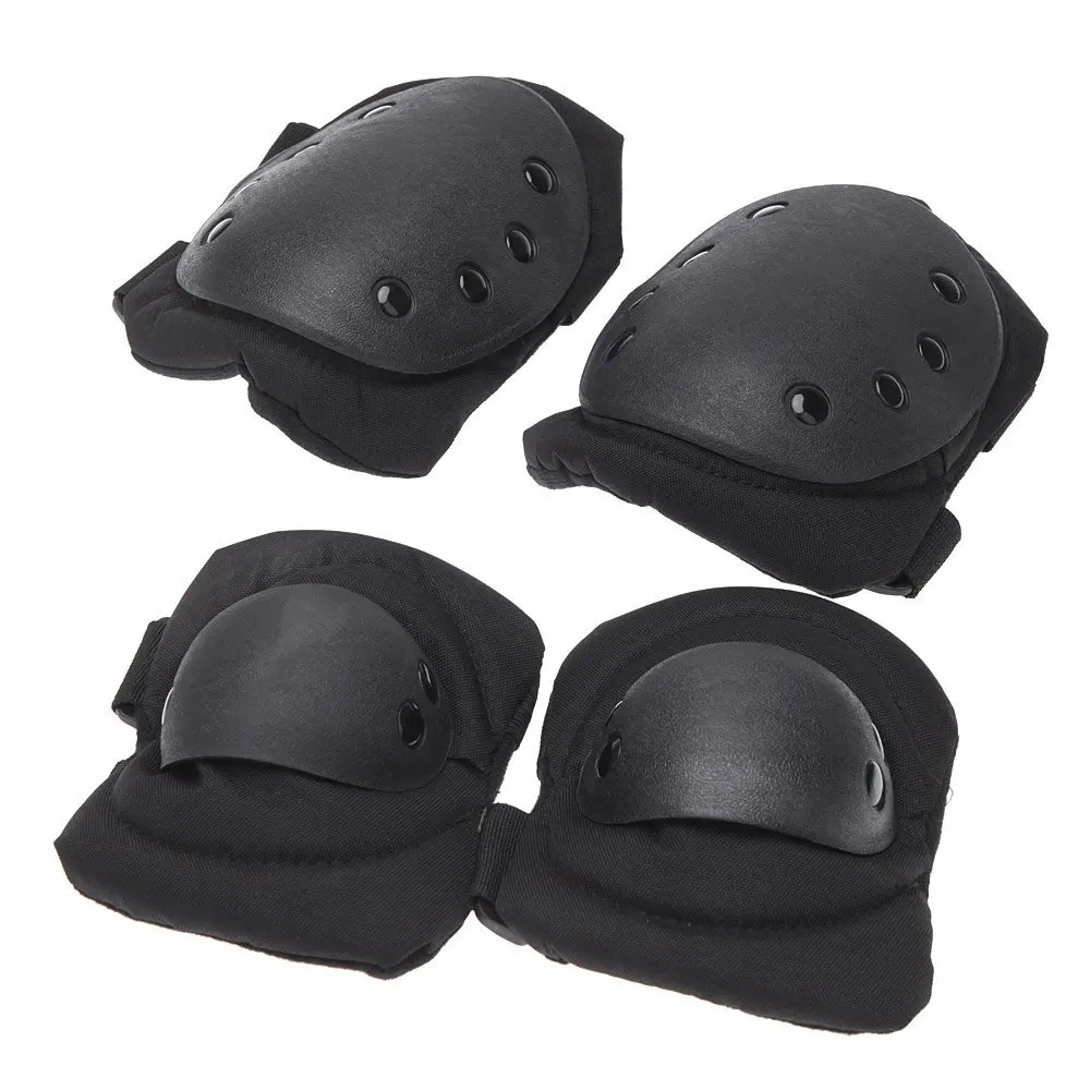 ELOS 4Pcs Outdoor Adults Sports Tactical Knee Elbow Protective Pads