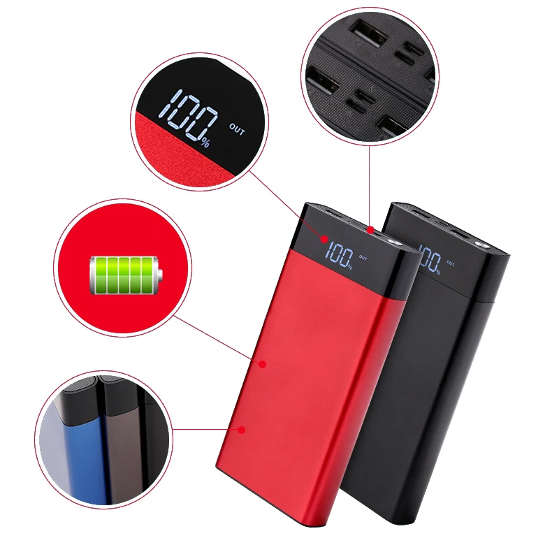 

20000mAh For Xiaomi Mi Power Bank External Battery Bank Quick Charge Powerbank withDual USB Output For Lightning Micro USB Input