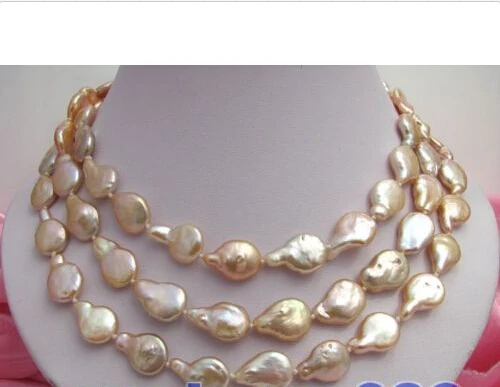 

50"20mm baroque pink freshwater pearl necklace^^^@^Noble style Natural Fine jewe FREE SHIPPING