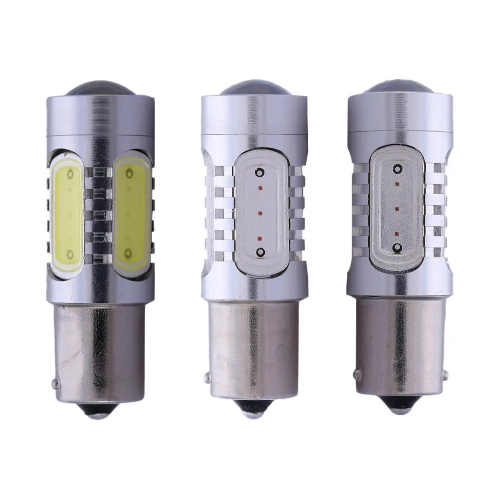 

1156PY PY21W BAU15S LED Bulb With Projector 11W Amber Yellow White Red Auto Turn Brake Backup Light Lamps 12V