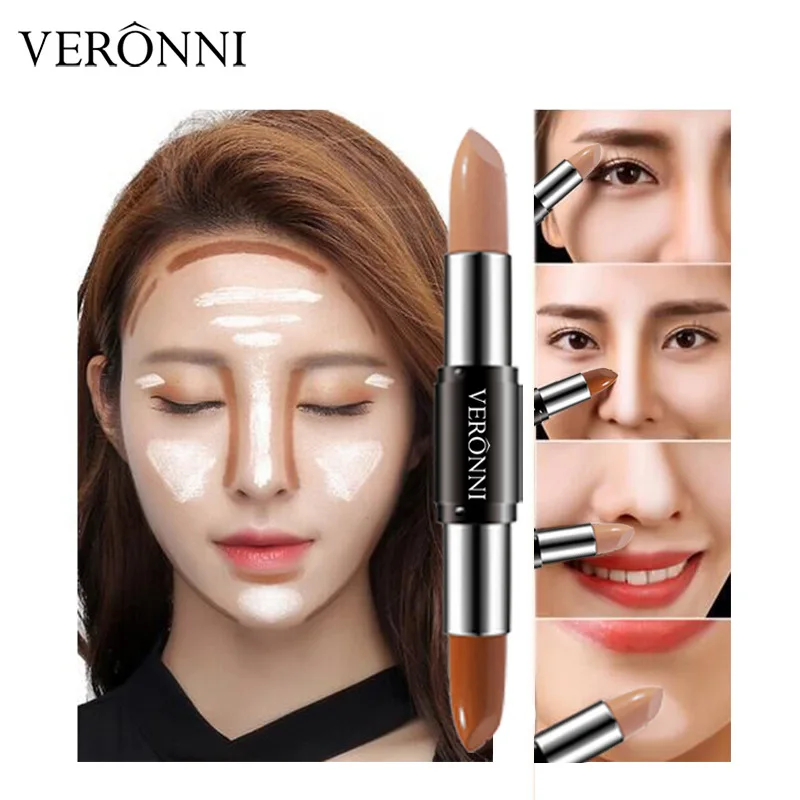 

1pcs Double-ended Makeup Highlighter for Women Professional Face Concealer Pen 3D Contour Highlighter Bronzer Stick Make Up Tool