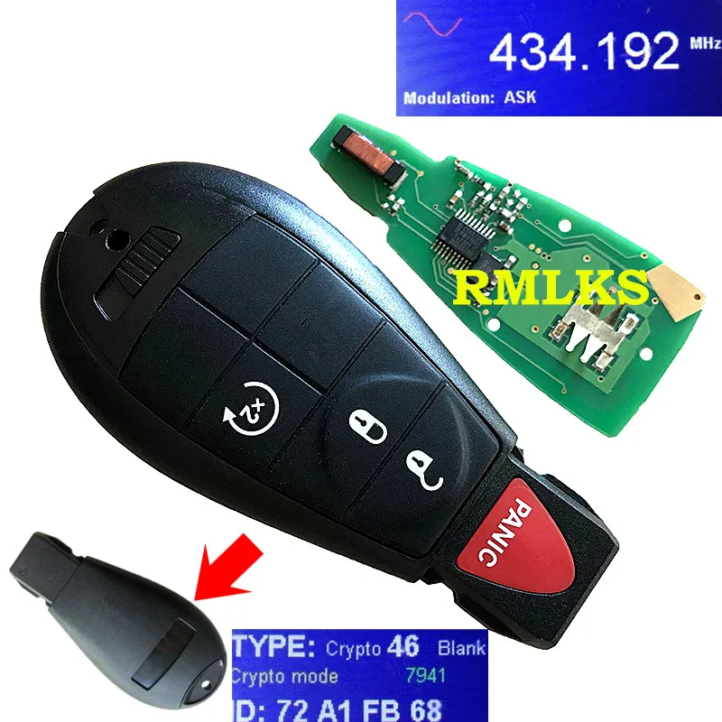 NEW FOR CHRYSLER FOR DODGE RAM 1500 2500 3500 PICKUP REMOTE START KEYLESS REMOTE KEY FOB FOBIK ...