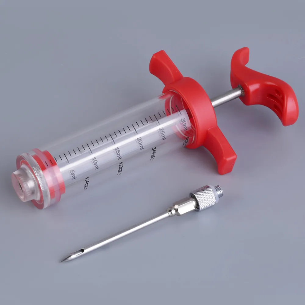 Marinade Injector Flavor Syringe Cook BBQ Meat Poultry Turkey Chicken
