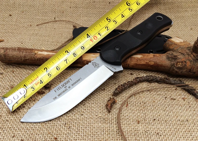 

TOPS Fieldcraft Brothers of Bushcraft Tactical Fixed Knife,9Cr18Mov Blade G10 Handle Hunting Survival Knife.