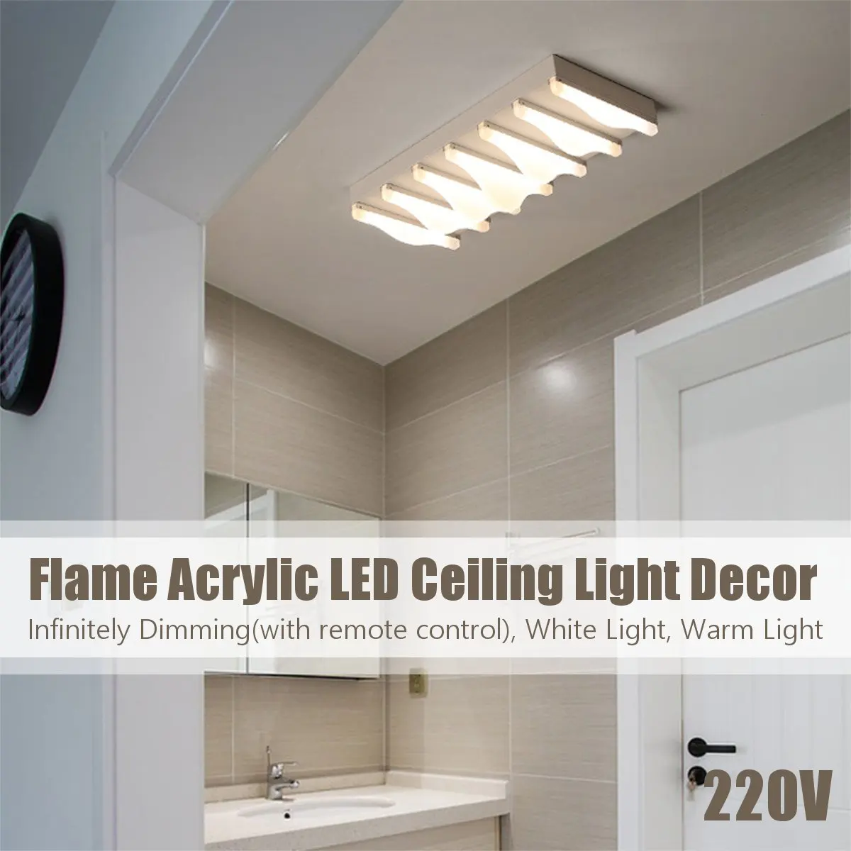 

18W 220V Acrylic LED Ceiling Light Lamp Dimmable Remote Control Hallway Bedroom Home Decoration Indoor Lighting Fixture