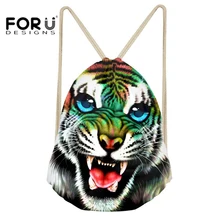 Forudesigns/команда сумка Training небольшой шнурок мешок для детей Обувь для мальчиков Обувь для девочек Фитнес и Велоспорт животных печать спортивные Gymsack bag