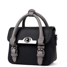 2016 New Fashion Contrast Color Small font b Handbag b font Designer Belt Buckle Flap Bag