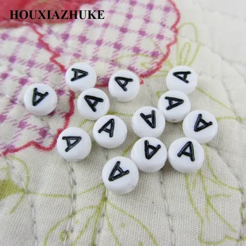 

4*7 mm flat round plastic white alphabet letters with single letters or mixed letters 3600 pcs per lot for clothes decoration