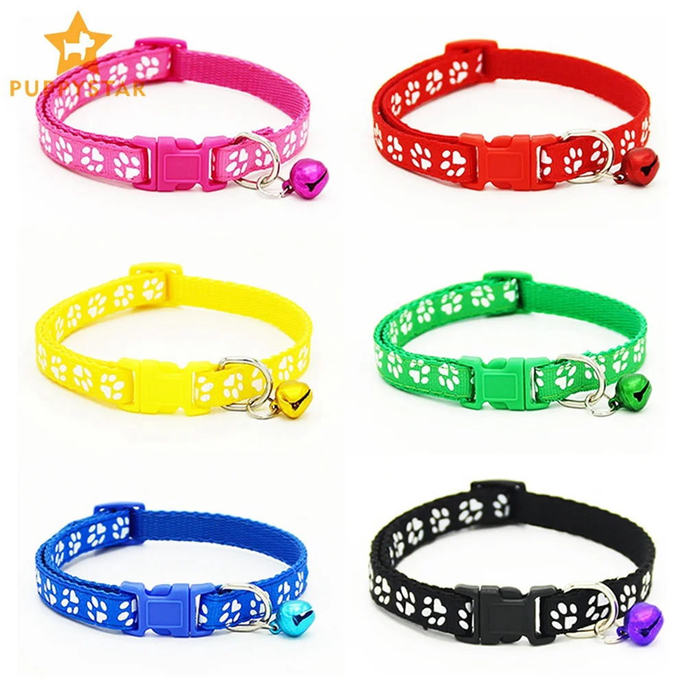 

Cat Collar With Bell Breakaway Dog Collars For Dogs Cats Puppies Cute Adjustable Pets Collars For Cat Dog-Collar Supplies SR0001