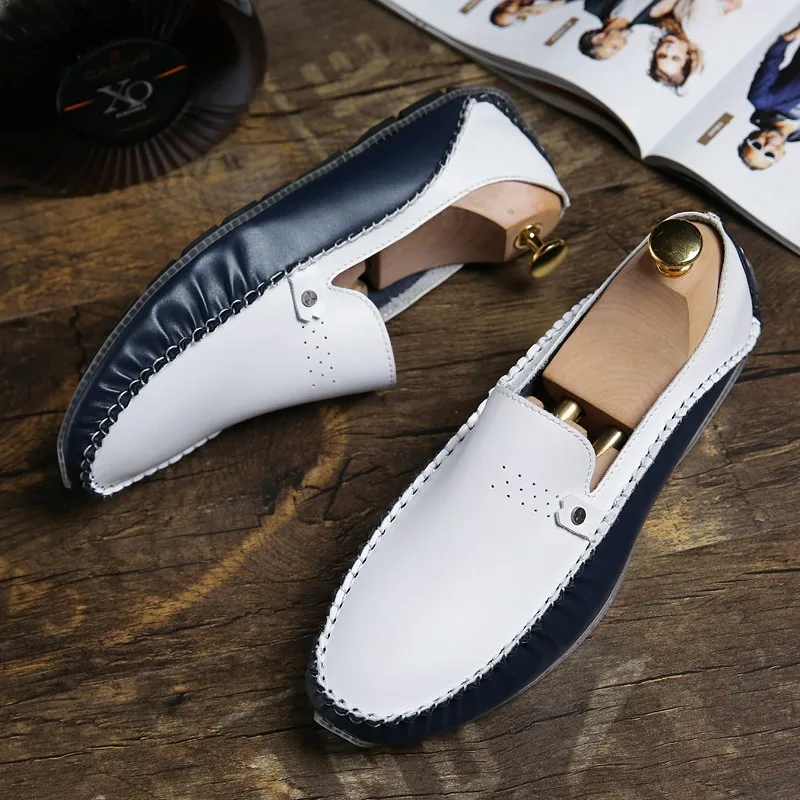 Г., брендовые модные летние стильные Мягкие Мокасины, мужские лоферы, Высококачественная обувь из натуральной кожи мужская обувь на плоской подошве, Gommino, обувь для вождения