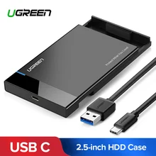 Ugreen HDD чехол 2,5 SATA к USB 3,0 адаптер для жесткого диска корпус для SSD диск HDD коробка Тип C 3,1 корпус HD внешний корпус HDD