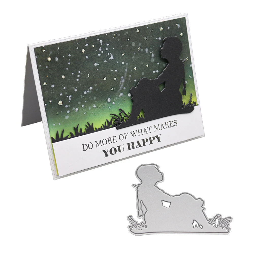 

68*80MM thinking girl Metal Cutting Dies New 2019 Stencils For DIY Scrapbooking Decorative Embossing Handcraft Die Cut Template