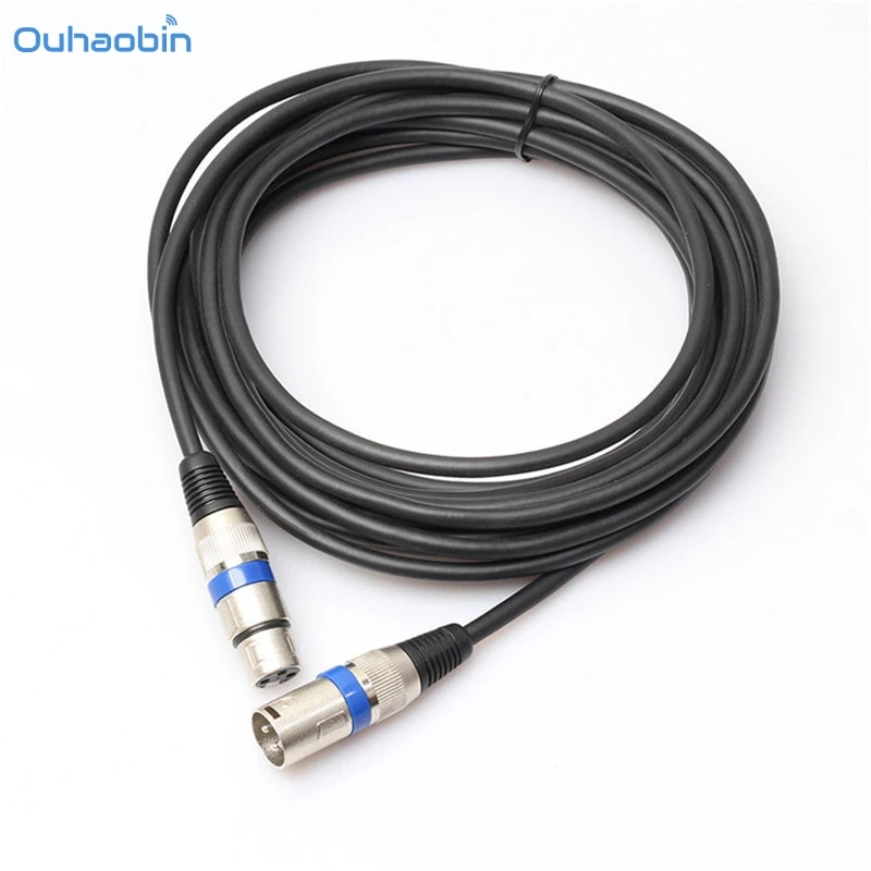 10M Microphone Audio Connector Pin XLR Male To Female Mic Audio Extension Cable Black Grade
