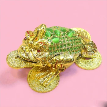 

European metal crafts Enamel painting craft gift Frog Decoration,desktop Decoration home ornaments gift(A377)