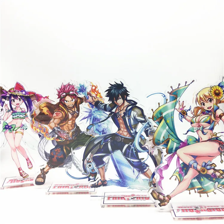 

16cm FAIRY TAIL Acrylic Cosplay Pendant Keychain Lucy Happy Cat Activity Small Gift Bag Pendants Lovely Fashion Decoration