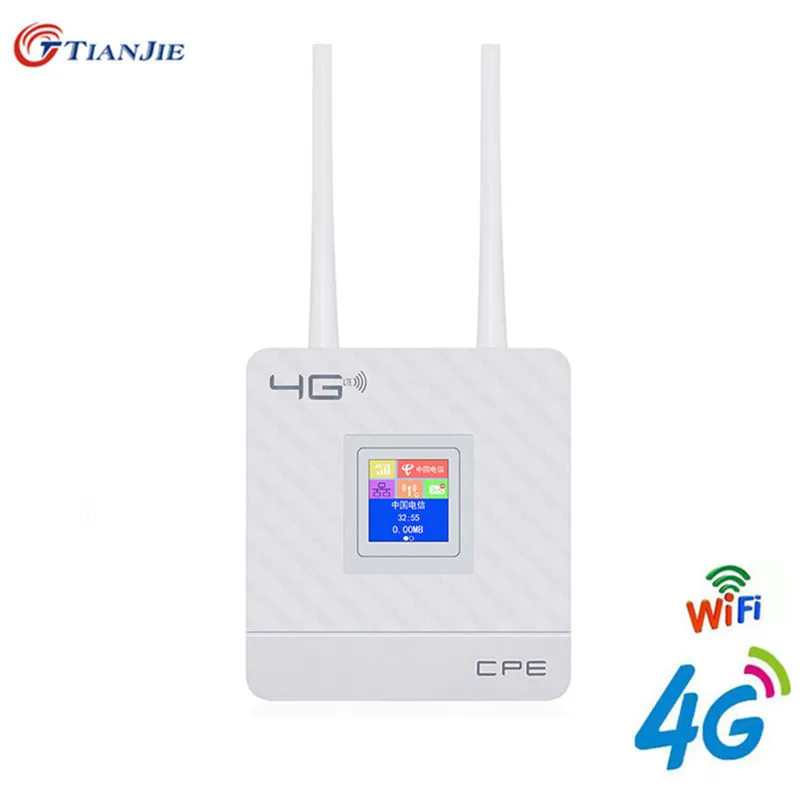 TIANJIE Overseas Warehouse CPE903 4G LTE Sim Card CPE Wifi Router Unlock 3G Mobile Hotspot WAN/LAN Port External Antennas Modem