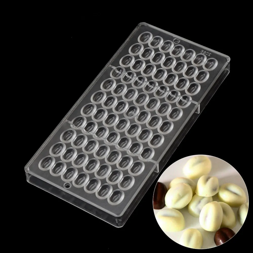 

Chocolate Beans Shape Chocolate Mold Polycarbonate Chocolate Moulds Kitchen Bakeware Supplies Plastic Baking Pastry Tools