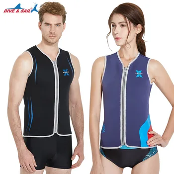 

DIVE&SAIL Men&Women 3MM Neoprene Wetsuits Vest Swimwear Sleeveless Jacket Vest Kitesurfing Scuba Diving Swimming Wet Suits Tops