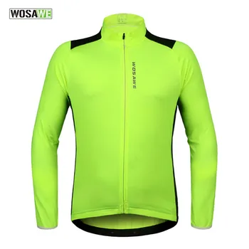 

WOSAWE High Quality Long Sleeve Cycling Jersey Leisure Sports Bicycle Jacket Breathable Men Bike Jerseys Coat Clothes