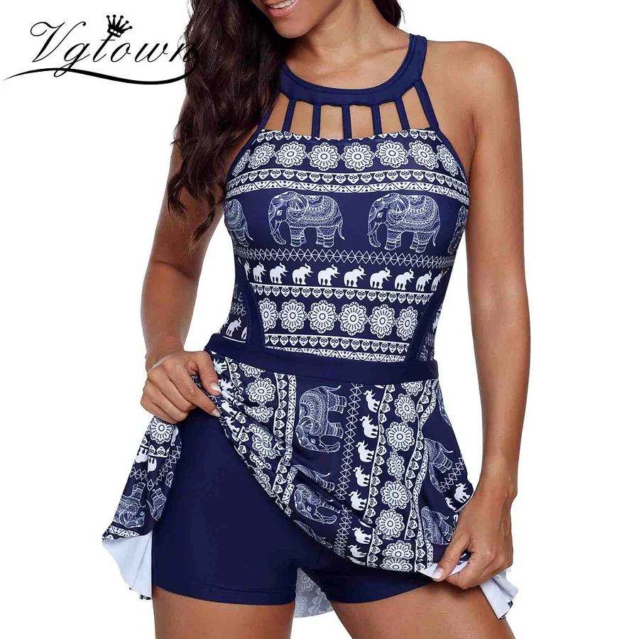 VGTOWN Tankini Set 5XL Plus size Swimwear Women 2019 Monokini Bodysuits ...