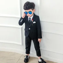 Костюмы для мальчиков на свадьбу, платье на день рождения для маленьких мальчиков, крещение мальчика для причастия, Свадебный костюм для младенцев, костюм для мальчиков, детские костюмы TS292