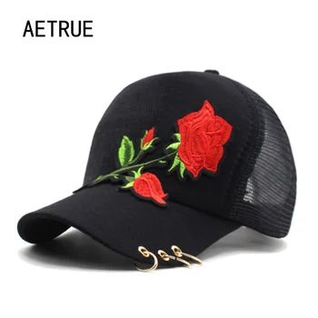 

Women Baseball Cap Girls Snapback Caps Hats For Women Fashion 5 Panel Mesh Casquette Brand Bone Gorras Ring Flower Lady Sun Hat