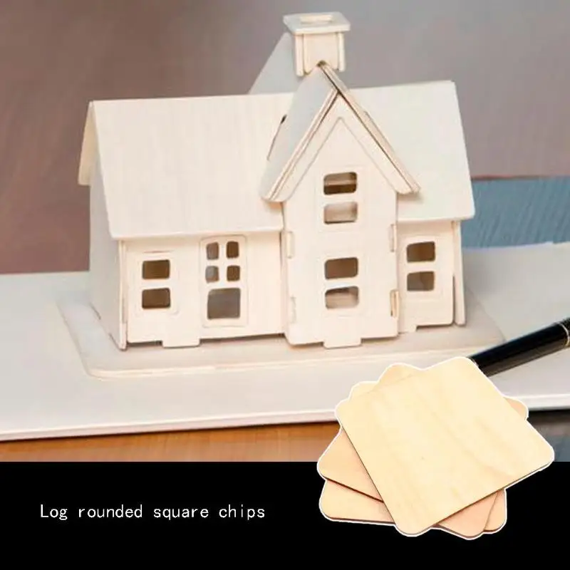 

Multifunction Plywood Square Wood Pieces Blank Plaque for DIY Craft Scrapbooking Building Model Wood DIY Crafts