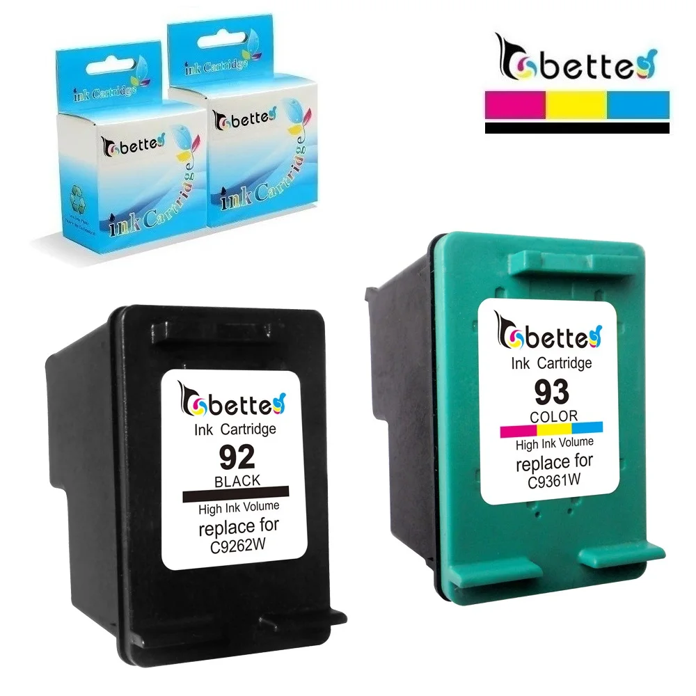 2PK,Printer Ink Cartridge for HP 92 93 hp92 hp93 Deskjet 5440 5442 5443