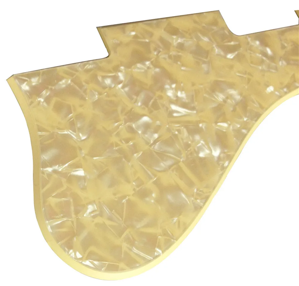 Pleroo Guitar Parts for ES 335 Jazz Archtop Guitar Pickguard Scratch Plate 2 Ply Cream Pearl