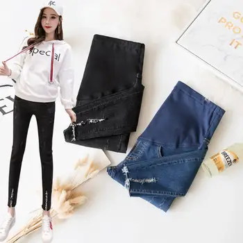 

Gravidas Maternity Clothing Jeans For Pregaant Women Clothes Nursing Pregaancy Leggings Trousers Denim Pencil Rapped Pants Y438