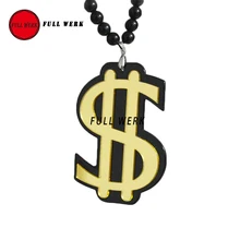 В виде доллара, зеркало заднего вида, подвесная вешалка для декора, модное ожерелье, украшение для стайлинга автомобиля, украшение, аксессуары